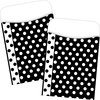 Barker Creek Black Dots Peel & Stick Library Pockets, 60/Set 3820